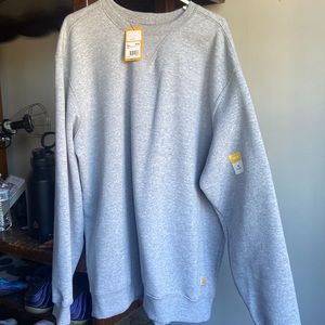 NWT light grey carhartt crew neck sweatshirt. XL